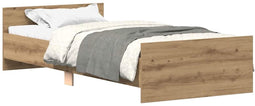 vidaXL - Bedframe - zonder - matras - spaanplaat - artisanaal - eikenkleurig
