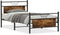 vidaXL - Bedframe - zonder - matras - spaanplaat - gerookt - eikenkleurig