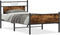 vidaXL - Bedframe - zonder - matras - spaanplaat - gerookt - eikenkleurig