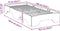 vidaXL - Bedframe - zonder - matras - stapelbaar - 75x190 - cm - massief - hout