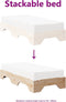 vidaXL - Bedframe - zonder - matras - stapelbaar - 75x190 - cm - massief - hout