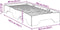 vidaXL - Bedframe - zonder - matras - stapelbaar - 90x190 - cm - massief - hout - wit