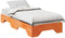 vidaXL - Bedframe - zonder - matras - stapelbaar - wasbruin - 90x190 - cm - hout
