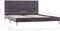 vidaXL - Bedframe - zonder - matras - stof - 135x190 - cm - grijs