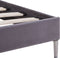 vidaXL - Bedframe - zonder - matras - stof - 135x190 - cm - grijs