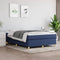 vidaXL - Bedframe - zonder - matras - stof - blauw - 140x190 - cm