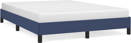 vidaXL - Bedframe - zonder - matras - stof - blauw - 140x200 - cm