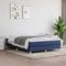 vidaXL - Bedframe - zonder - matras - stof - blauw - 140x200 - cm