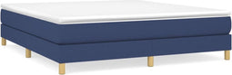 vidaXL - Bedframe - zonder - matras - stof - blauw - 160x200 - cm