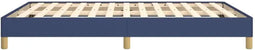 vidaXL - Bedframe - zonder - matras - stof - blauw - 160x200 - cm