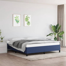 vidaXL - Bedframe - zonder - matras - stof - blauw - 160x200 - cm