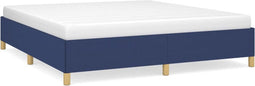 vidaXL - Bedframe - zonder - matras - stof - blauw - 160x200 - cm
