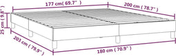 vidaXL - Bedframe - zonder - matras - stof - blauw - 180x200 - cm