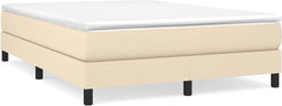 vidaXL - Bedframe - zonder - matras - stof - crèmekleurig - 140x190 - cm