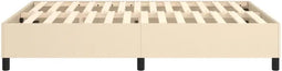 vidaXL - Bedframe - zonder - matras - stof - crèmekleurig - 140x190 - cm
