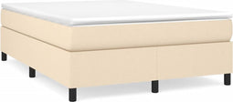 vidaXL - Bedframe - zonder - matras - stof - crèmekleurig - 140x200 - cm