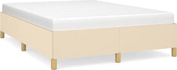 vidaXL - Bedframe - zonder - matras - stof - crèmekleurig - 140x200 - cm