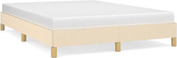 vidaXL - Bedframe - zonder - matras - stof - crèmekleurig - 140x200 - cm