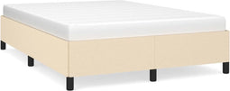 vidaXL - Bedframe - zonder - matras - stof - crèmekleurig - 140x200 - cm
