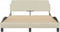 vidaXL - Bedframe - zonder - matras - stof - crèmekleurig - 140x200 - cm