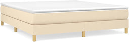 vidaXL - Bedframe - zonder - matras - stof - crèmekleurig - 160x200 - cm