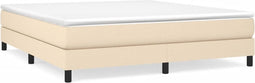 vidaXL - Bedframe - zonder - matras - stof - crèmekleurig - 160x200 - cm