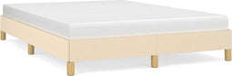 vidaXL - Bedframe - zonder - matras - stof - crèmekleurig - 160x200 - cm