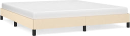 vidaXL - Bedframe - zonder - matras - stof - crèmekleurig - 160x200 - cm