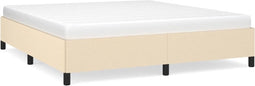 vidaXL - Bedframe - zonder - matras - stof - crèmekleurig - 180x200 - cm