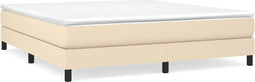 vidaXL - Bedframe - zonder - matras - stof - crèmekleurig - 180x200 - cm