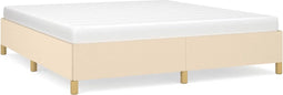 vidaXL - Bedframe - zonder - matras - stof - crèmekleurig - 180x200 - cm