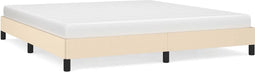 vidaXL - Bedframe - zonder - matras - stof - crèmekleurig - 180x200 - cm