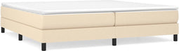 vidaXL - Bedframe - zonder - matras - stof - crèmekleurig - 200x200 - cm