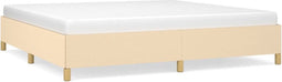 vidaXL - Bedframe - zonder - matras - stof - crèmekleurig - 200x200 - cm