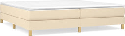 vidaXL - Bedframe - zonder - matras - stof - crèmekleurig - 200x200 - cm