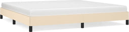 vidaXL - Bedframe - zonder - matras - stof - crèmekleurig - 200x200 - cm