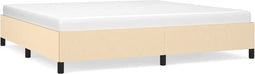 vidaXL - Bedframe - zonder - matras - stof - crèmekleurig - 200x200 - cm