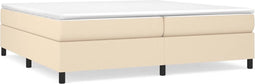 vidaXL - Bedframe - zonder - matras - stof - crèmekleurig - 200x200 - cm