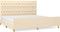 vidaXL - Bedframe - zonder - matras - stof - crèmekleurig - 200x200 - cm