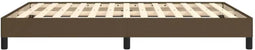 vidaXL - Bedframe - zonder - matras - stof - donkerbruin - 140x190 - cm