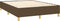 vidaXL - Bedframe - zonder - matras - stof - donkerbruin - 140x190 - cm