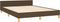 vidaXL - Bedframe - zonder - matras - stof - donkerbruin - 140x190 - cm