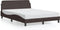 vidaXL - Bedframe - zonder - matras - stof - donkerbruin - 140x200 - cm