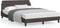 vidaXL - Bedframe - zonder - matras - stof - donkerbruin - 140x200 - cm
