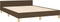 vidaXL - Bedframe - zonder - matras - stof - donkerbruin - 140x200 - cm