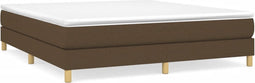 vidaXL - Bedframe - zonder - matras - stof - donkerbruin - 180x200 - cm