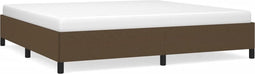 vidaXL - Bedframe - zonder - matras - stof - donkerbruin - 200x200 - cm