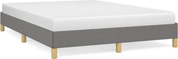 vidaXL - Bedframe - zonder - matras - stof - donkergrijs - 140x190 - cm