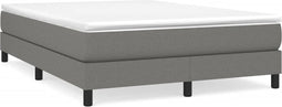 vidaXL - Bedframe - zonder - matras - stof - donkergrijs - 140x190 - cm