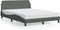 vidaXL - Bedframe - zonder - matras - stof - donkergrijs - 140x190 - cm